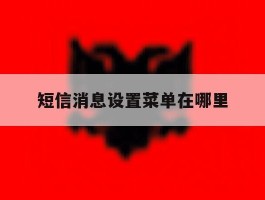短信消息设置菜单在哪里