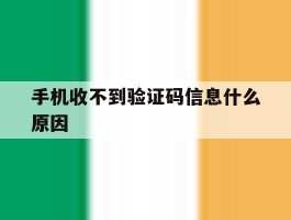 手机收不到验证码信息什么原因