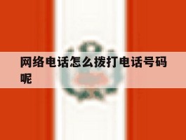 网络电话怎么拨打电话号码呢