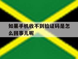 如果手机收不到验证码是怎么回事儿呢